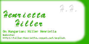 henrietta hiller business card